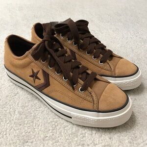 Converse Mens Brown Suede Sneakers Star Player 76 Ox Size 8
